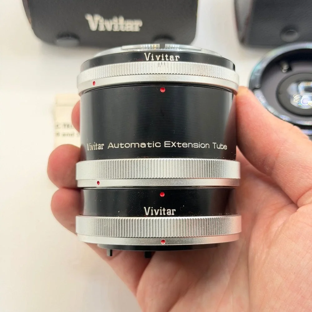 Vivitar Automatic Extension Tube & Soligor 2X Tele Converter for Canon FD Mount